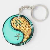 Porte-clés Aquarius et rat de feu (Dos)