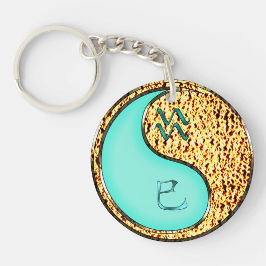 Porte-clés Aquarius et serpent à feu (Devant)