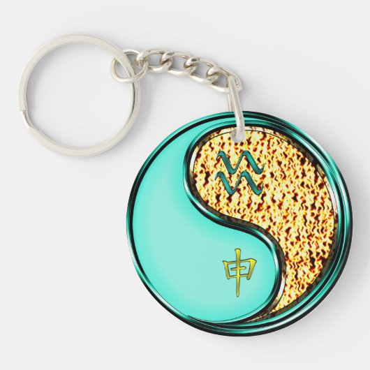 Porte-clés Aquarius et singe du feu (Devant)