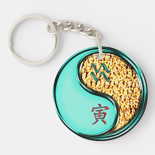 Porte-clés Aquarius et Tigre de Feu (Devant)