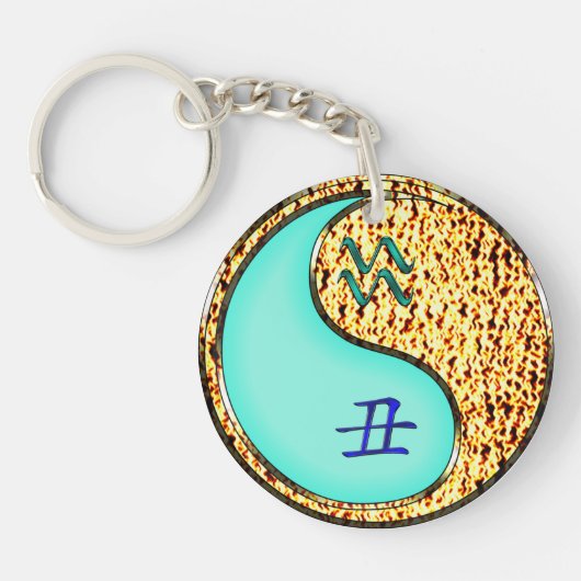 Porte-clés Aquarius & Fire Ox (Devant)