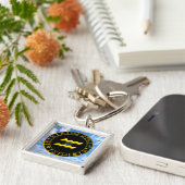 PORTE-CLÉS AQUARIUS /GOLD ZODIAC BIJOU D'ANNIVERSAIRE (Côté)