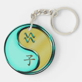 Porte-clés Aquarius & Rat Métal (Dos)