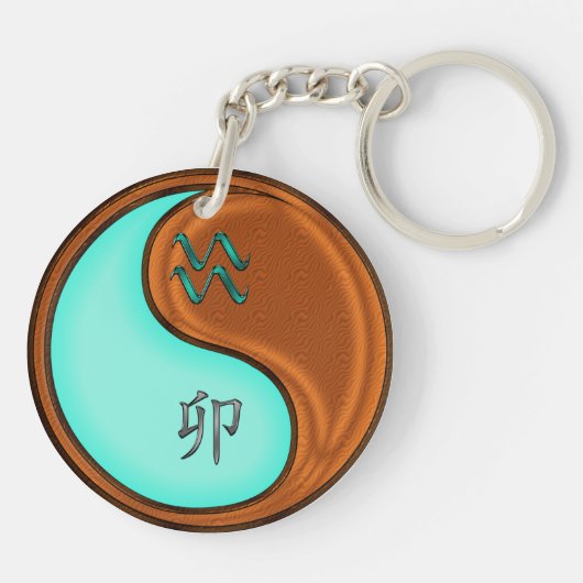 Porte-clés Aquarius & Wood Rabbit (Dos)