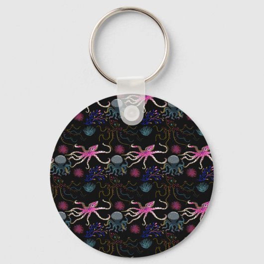 Porte-clés Aquatic animals pattern | ocean underwater life 28 (Recto)