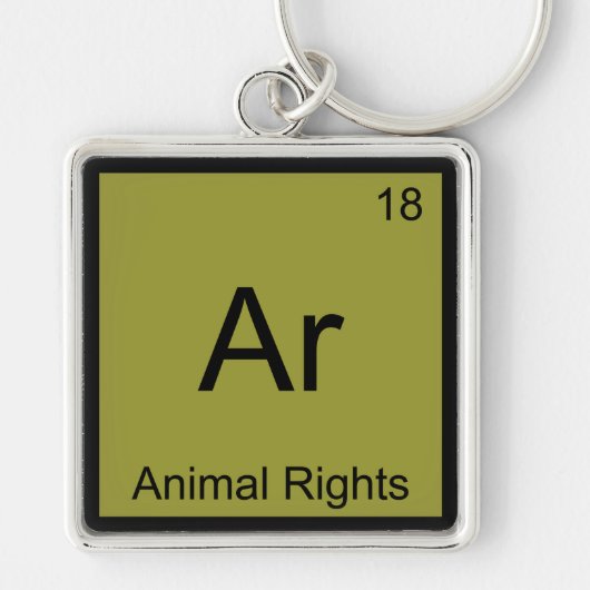 Porte-clés Ar - Droits des Animaux Symbole d'Élément de Chimi (Devant)