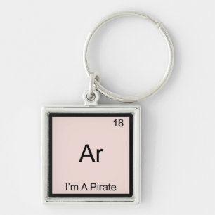 Porte-clés Ar - Je suis un symbole d'élément de chimie pirate