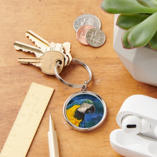 Porte-clés Ara bleu et jaune Perroquet (Bureau)