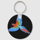 Porte-clés Ara volant bleu et rouge (Verso)