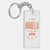 Porte-clés Arabella Nom personnalisé Cadeau Anniversaire (Devant gauche)