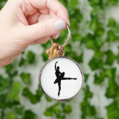 Porte-clés Arabesque de DANSEUR CLASSIQUE (silhouette de (Main)