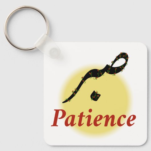 Porte-clés Arabic Calligraphy Sabr Patience - Zen Lotus Flowe (Recto)