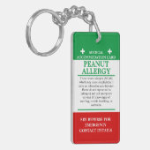 Porte-clés Arachide Allergie Médicale Alerte ICE maladie invi (Devant gauche)