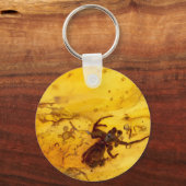 Porte-clés Araignée à l'intérieur de pierre d'ambre baltique (Recto)