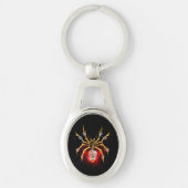 Porte-clés Araignée en vapeur noire (Devant)