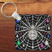 Porte-clés Araignée Glamouruse design Diamant Bijou (Recto)