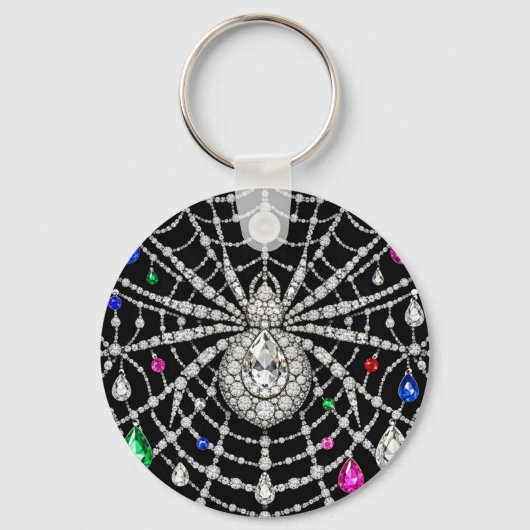 Porte-clés Araignée Glamouruse design Diamant Bijou (Recto)