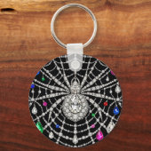 Porte-clés Araignée Glamouruse design Diamant Bijou (Recto)