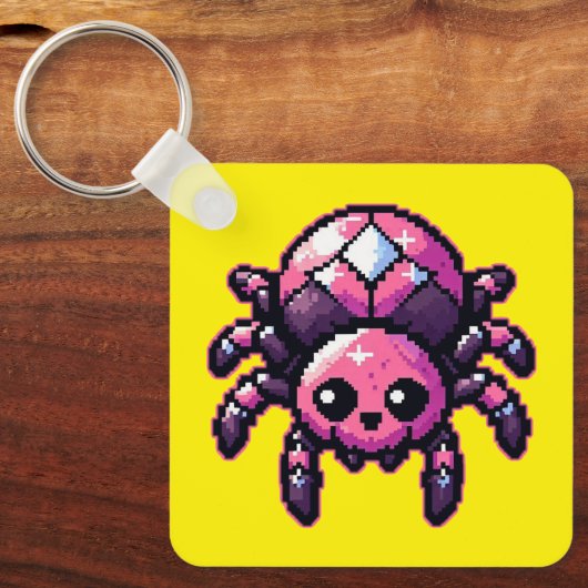 Porte-clés Araignée Pixel mignonne (Recto)