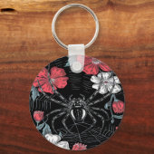 Porte-clés Araignée romantique foncée Floral (Recto)
