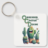 Porte-clés Araignées apaisantes d'OCD : Décor de cactus (Recto)