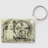 Porte-clés Arbalète à manège de Léonard de Vinci (Recto)