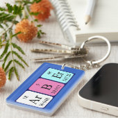 Porte-clés Arbër nom de table périodique clé (Devant droit)