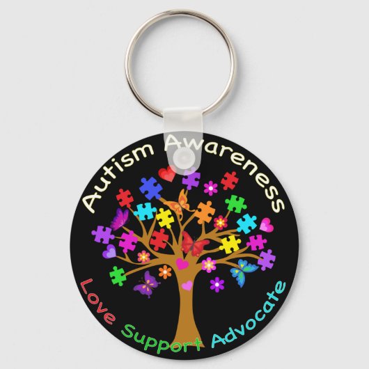 Porte-clés Arborescence des sensibilisations sur l'autisme (Recto)