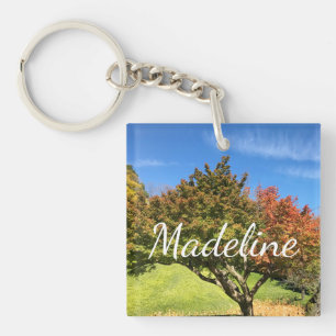 Porte-clés Arbre à érable coloré en automne