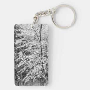 Porte-clés Arbre À Érable En Neige