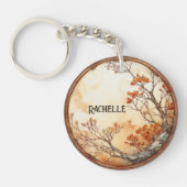 Porte-clés Arbre à fleurs orange Twig Wreath Feuilles (Devant)