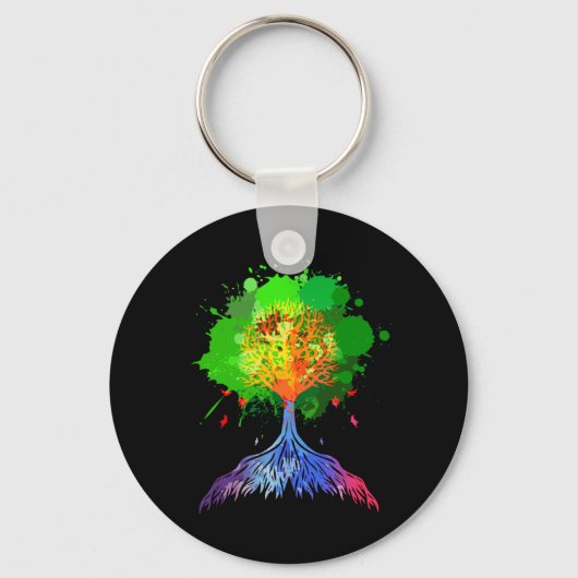 Porte-clés Arbre arc-en-ciel (Recto)