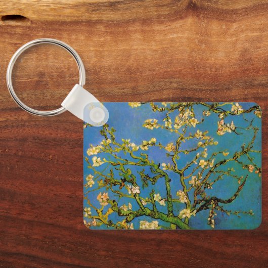 Porte-clés Arbre aux amandes en fleurs par Vincent van Gogh (Verso)
