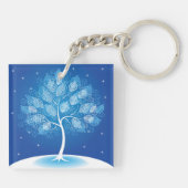 Porte-clés Arbre Blanc Dans La Neige (Dos)