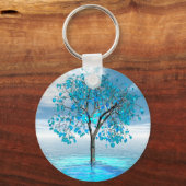 Porte-clés Arbre bleu cristal (Recto)