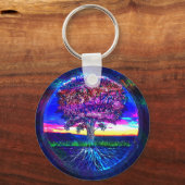 Porte-clés Arbre bleu de vie (Recto)