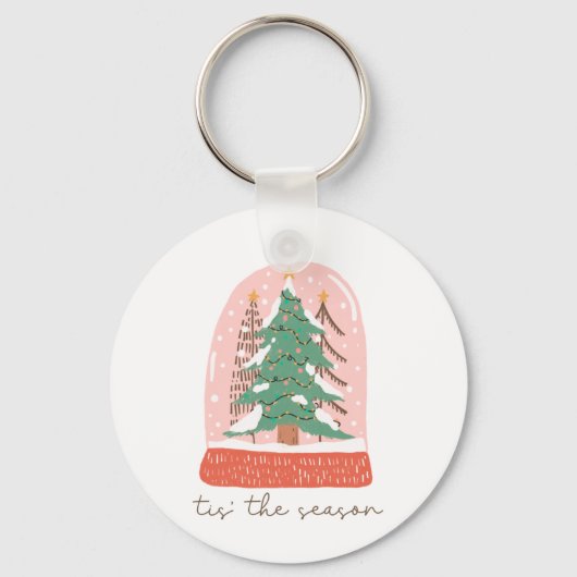 Porte-clés Arbre Cadeau De Noël C'Est La Saison (Recto)