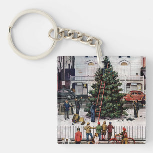 Porte-clés Arbre dans la place
