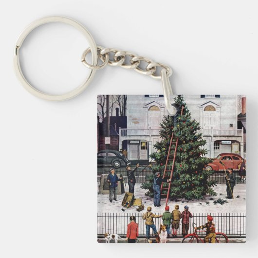 Porte-clés Arbre dans la place (Devant)