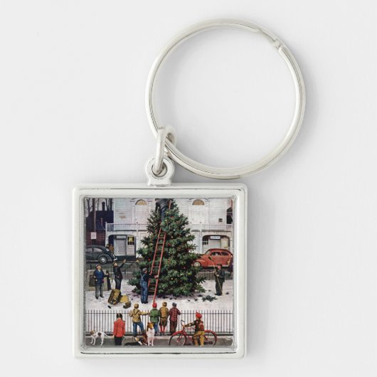 Porte-clés Arbre dans la place (Devant)