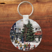 Porte-clés Arbre dans le Carré de ville (Recto)