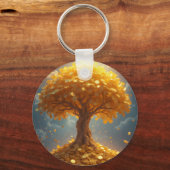 Porte-clés arbre d'argent doré pièces d'or (Recto)