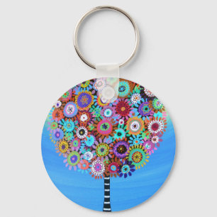 PORTE-CLÉS ARBRE DE JUDAICA HAMSA DE LA PROTECTION OCULAIRE