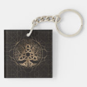 Porte-clés Arbre de la vie - Yggdrasil avec Triquetra (Dos)