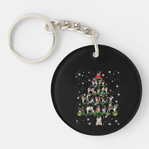 Porte-clés Arbre De Noël Akita Couvert De Flashli