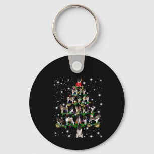Porte-clés Arbre De Noël Akita Couvert De Flashli