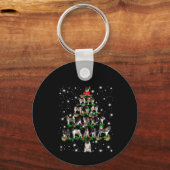 Porte-clés Arbre De Noël Akita Couvert De Flashli (Recto)