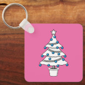 Porte-clés Arbre de Noël blanc (Recto)