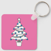 Porte-clés Arbre de Noël blanc (Dos)