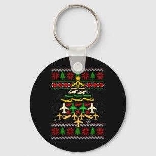 Porte-clés Arbre de Noël de l'avion vilain Noël décorati